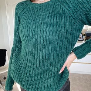 Forest green knit sweater